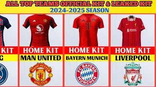 💥NEW  OFFICIAL KIT 202425 amp LEAKED KIT EUROPE TOP TEAMS 🔥 Ft Liverpool Barcelona Arsenal Man U [upl. by Llennol]