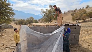 The process of installing a toilet roof in the mountains [upl. by Bainbrudge]