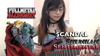 Scandal「SHUNKAN SENTIMENTAL」Full Metal Alchemist OST  Guitar Cover by Mavie Manlutac [upl. by Atled]