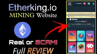 Etherking io Mining Website Withdrawal Proof 🛑  Etherking Mining Website Full Review  Real or Fake [upl. by Eniliuqcaj]