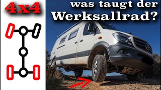 Was taugt der Sprinter 4x4 Werksallrad  ESP vs Sperren  wirsehnunsunterwegs [upl. by Lilhak725]