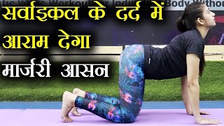 Marjariasana  Cat Pose Yoga to cure Cervical Pain  मार्जरी आसन करने का तरीक़ा  फ़ायदे Jeevan Kosh [upl. by Adiaz]