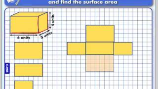 Drawing Nets and using Nets to Calculate Surface Area [upl. by Ecnatsnoc]