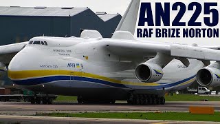 Incredible Worlds Biggest Plane Antonov 225 Powerful Takeoff  RAF Brize Norton UK With ATC [upl. by Okim]