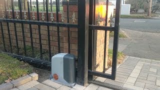 Electric sliding gate motor installation [upl. by Lavinie]