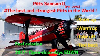 realAviation  Pitts Samson II  EDWN Opendoor days 2k17  Pratt amp Whitney R98514B [upl. by Backer]