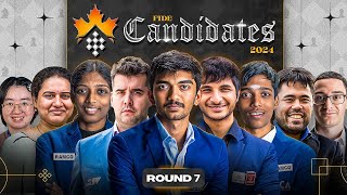 Candidates 2024  Round 7  Prag Guki VD Humpy Vaishali  Live Commentary Sagar Amruta [upl. by Gustafsson211]