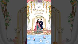 wedding invitation ecard invitationvideo graphicdesign photography shorts shortvideo yt [upl. by Erdnassac]