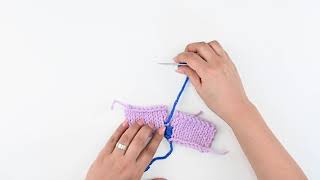 How to Knit  Invisible Seam Stockinette Stitch [upl. by Ttayw]