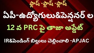 ఫ్లాష్ న్యూస్ 12 వ PRC పై లేటెస్ట్ అప్డేట్ IRampపెండింగ్ బిల్లు లు చెల్లించాలి APJAC [upl. by Atnamas]