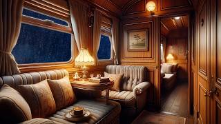 Orient Express train ambience on a rainy night  train and rain sounds for 10 hours [upl. by Yecies258]