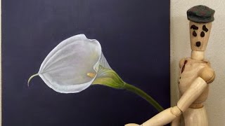 Dipingere un Giglio di Calla Italiano [upl. by Robson]