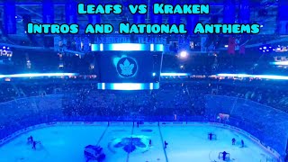 Leafs Vs Kraken Intros and National Anthems October 31st 2024 [upl. by Joete]