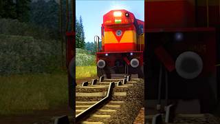 TRAINS CROSSING ON BUMPY RAILROAD TRACKS BeamNGDrive train beamngtrains railway [upl. by Davidde]