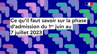 Parcoursup 2023  ce qu’il faut savoir sur la phase d’admission [upl. by Maddox]