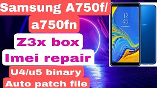 Samsung A750FA750FN U5u4 Android 10 imei Repair Done With Z3X 2021 Security auto patch file [upl. by Nevram]