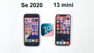 iOS 18 Speed Test  iPhone SE 2020 vs iPhone 13 mini Comparison [upl. by Analli]