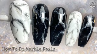 How to do Easy MARBLE NAILS Design 👌  KMF Nails Design [upl. by Ylellan]