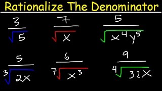 Rationalize the Denominator and Simplify With Radicals Variables Square Roots Cube Roots Algebra [upl. by Ardnyk]