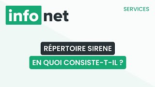 Répertoire SIRENE en quoi consistetil  aide lexique tuto explication [upl. by Acus4]