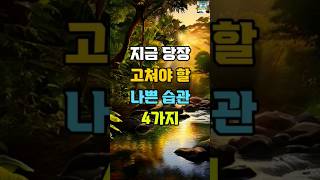 지금 당장 고쳐야 할 나쁜 습관 4가지 명언 좋은글 지혜 [upl. by Alastair789]