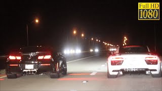 1000 HP Corvette Z06 VS V10 Audi R8 With An Exhaust Upgrade [upl. by Gyatt590]