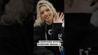 Had another special guest courtside on Friday night 🤩 Overtime megan hawks nba [upl. by Aulea]