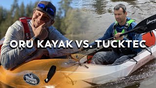 Oru Kayak Inlet vs Tucktec  Battle of the Folding Kayaks [upl. by Nidnal]