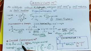 Cannizzaro reaction  MECHANISMEXAMPLETRICK  Intramolecular amp crossed CR for NEETAIIMSJEE [upl. by Karney]