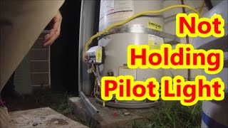 Water Heater Not Holding Pilot Light  service call [upl. by Fagen]