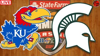 Kansas vs Michigan State Champions Classic College Basketball Live PlayByPlay amp Reaction [upl. by Chavaree934]