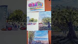 my watercolor Paintings watercolorpainting [upl. by Bealle680]