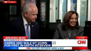 Harris and Walz sit down for 1st indepth interview [upl. by Stichter]