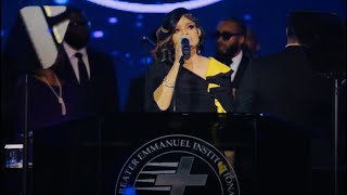 Karen Clark Sheard sings “Secret Place” before Vice President Kamala Harris remarks [upl. by Mauve]