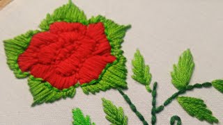 Beautiful rose flower designs🌹🌹🌹 hand embroidery Kadhai [upl. by Adnolor]