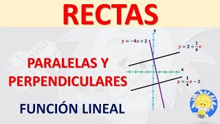 ✂️📏📏RECTAS PARALELAS y PERPENDICULARES FUNCIÓN LINEAL  Juliana la Profe [upl. by Bryant45]