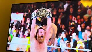 Sami Zayn Wins Intercontinental Championship Reaction [upl. by Cirala]