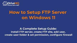 How to Setup FTP Server on Windows 11  A Complete and Stepbystep Guide [upl. by Cliff]