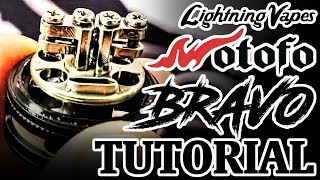 Wotofo Bravo RTA Rebuild amp Wicking Tutorial  By Lightning Vapes [upl. by Nylloh391]