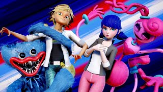 Miraculous Ladybug x Poppy Playtime Adrien amp Marinette transformation [upl. by Heidt]