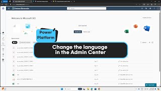 Power Platform Change the language in the Power Platform Admin Center or Copilot Studio [upl. by Monto]