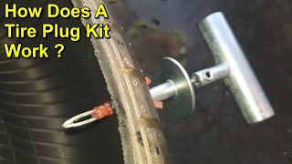 Tire Plug Puncture Repair Kit  How Does it Work [upl. by Smada453]