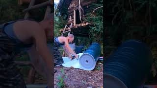 bushcraft build camp camping survival shelter wildlife skills lifehacks forest [upl. by Scoles]