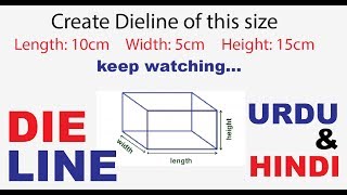 How to Make Carton Box Dieline in URDU  HINDI [upl. by Ainedrag]