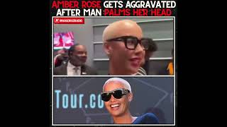 AMBER ROSE GETS ANNOYED AFTER MAN PALMS HER HEAD TOP [upl. by Holladay]