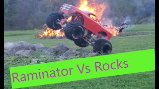 Primal RC Raminator Rock Bouncer Playing in the yard before winter comes [upl. by Odin]