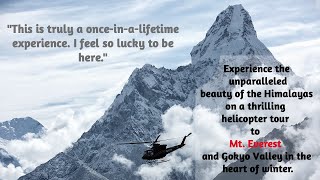 Mt Everest Overview 4K Helicopter Tour 8000 meter peaks Everest Cho Oyu Lhotse Makalu [upl. by Adilen207]