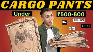 Best cargo pants under ₹500Cargo pants for men Cargo pants haul [upl. by Burrell]