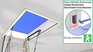 Videoanleitung Einbau DeckentüreBodentreppe Deckleisten anbringen [upl. by Rubina382]