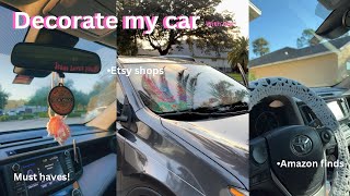 DECORATE my CAR with me  hauls Pinterest inspo Amazon must haves [upl. by Alekat]